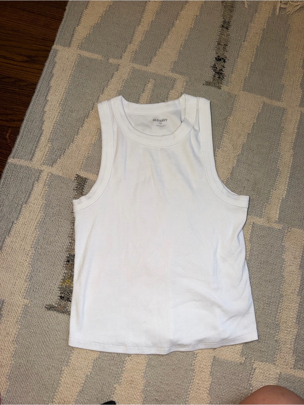 Old Navy White Ribbed Tank